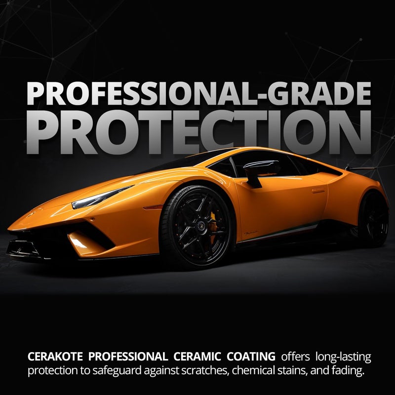 CERAKOTE ® طلاء سيراميك احترافي للسيارات – مجموعة حماية الطلاء الاحترافية عالية اللمعان، مقاومة للماء بشكل فائق، مقاومة للأشعة فوق البنفسجية والمواد الكيميائية، سهل التطبيق، يدوم حتى 500 غسلة، (2) زجاجة 30 مل - Image 5